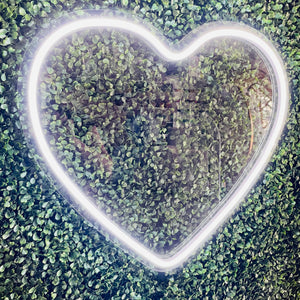 Heart Neon Sign Rental - White