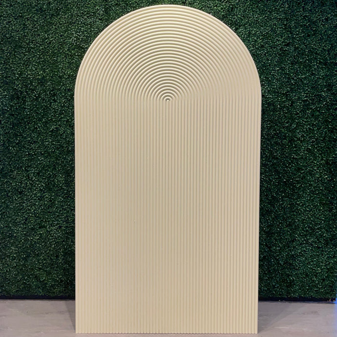 Ripple Arch Panel Rental - Cream