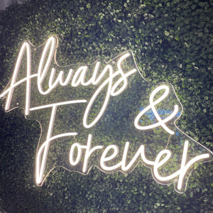Always & Forever Neon Sign Rental