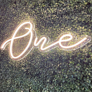 One Neon Sign Rental - Cursive