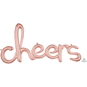 39184 Script Phrase Cheers Rose Gold