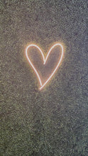 Load and play video in Gallery viewer, Script Heart Neon Sign Rental - White
