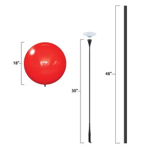 Reusable Balloon Long Pole Kit with Weighted Base Stand