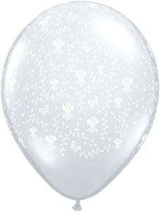 39384 Flowers-A-Round Diamond Clear 11" Round